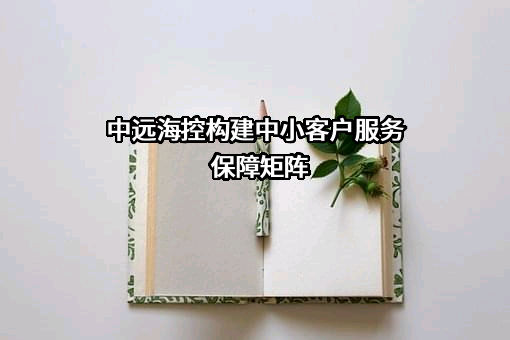 中远海控构建中小客户服务保障矩阵