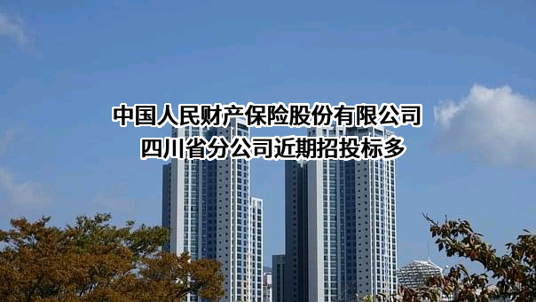 中国人民财产保险股份有限公司四川省分公司近期招投标项目多