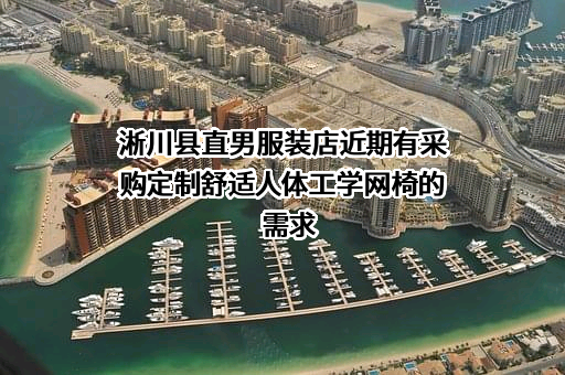 淅川县直男服装店近期有采购定制舒适人体工学网椅的需求