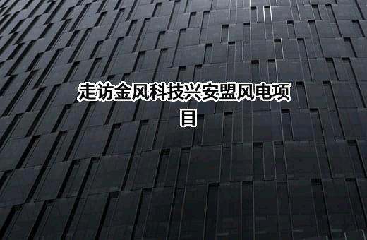 走访金风科技兴安盟风电项目