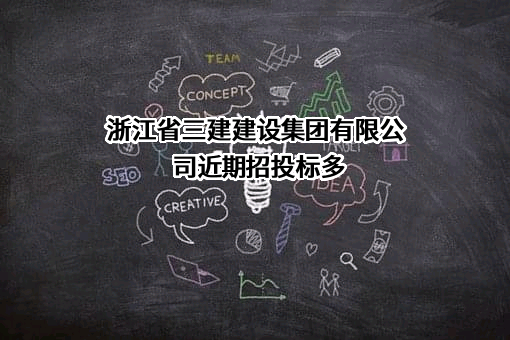 浙江省三建建设集团有限公司近期招投标项目多