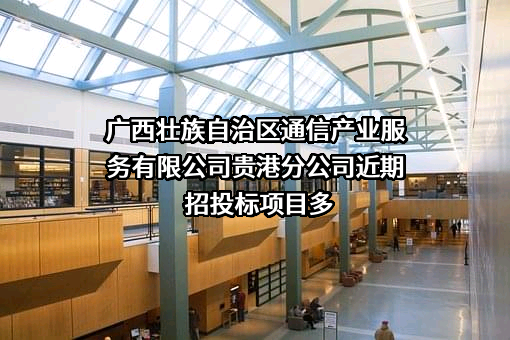 广西壮族自治区通信产业服务有限公司贵港分公司近期招投标项目多