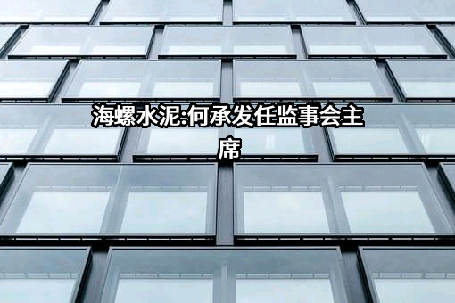 安徽海螺水泥股份有限公司