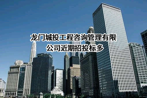 龙门城投工程咨询管理有限公司近期招投标项目多