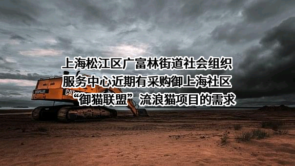 上海松江区广富林街道社会组织服务中心近期有采购御上海社区“御猫联盟”流浪猫项目的需求