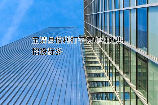宝清县俊利打字复印社近期招投标项目多