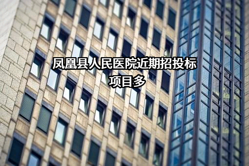 凤凰县人民医院近期招投标项目多