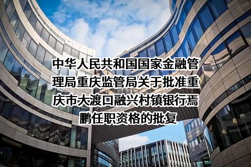 重庆市大渡口融兴村镇银行有限责任公司