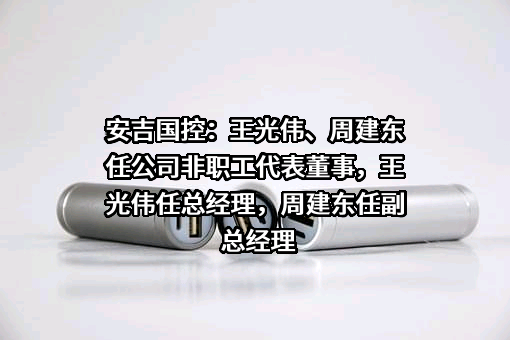 安吉国控：王光伟、周建东任公司非职工代表董事，王光伟任总经理，周建东任副总经理