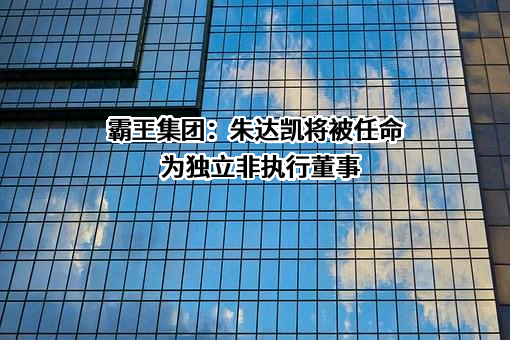 霸王集团：朱达凯将被任命为独立非执行董事