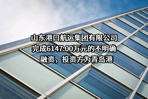 山东港口航运集团有限公司完成6147.00万元的不明确融资，投资方为青岛港