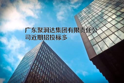 广东聚润达集团有限责任公司近期招投标项目多