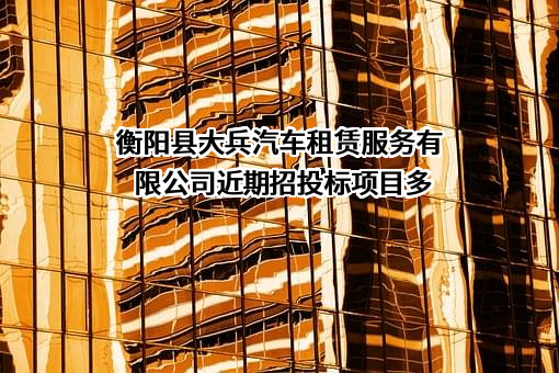 衡阳县大兵汽车租赁服务有限公司近期招投标项目多