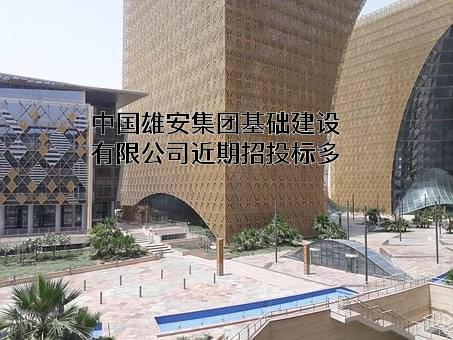 中国雄安集团基础建设有限公司近期招投标项目多