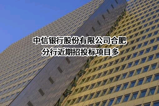 中信银行股份有限公司合肥分行近期招投标项目多