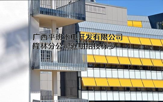 广西平班水电开发有限公司隆林分公司近期招投标项目多