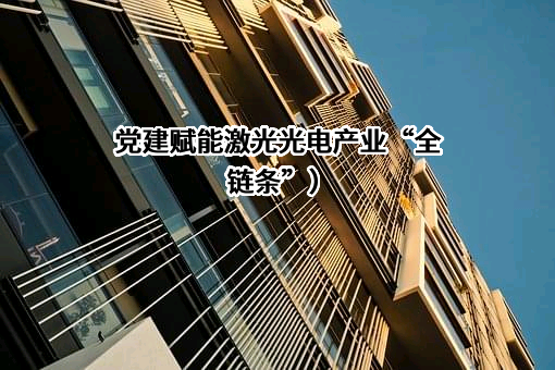 党建赋能激光光电产业“全链条”）