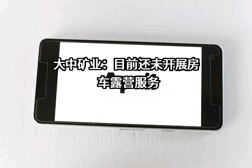 大中矿业：目前还未开展房车露营服务