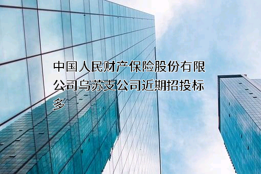中国人民财产保险股份有限公司乌苏支公司