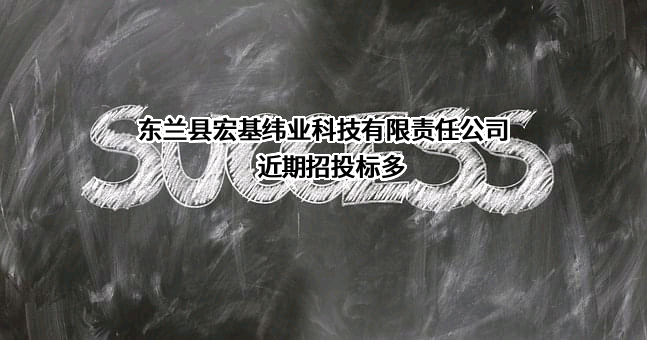 东兰县宏基纬业科技有限责任公司近期招投标项目多