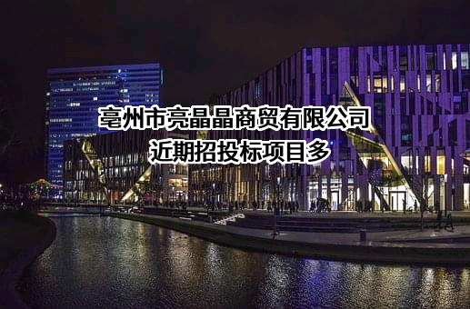 亳州市亮晶晶商贸有限公司近期招投标项目多