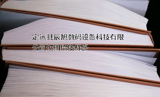 定远县辰旭数码设备科技有限公司近期招投标项目多