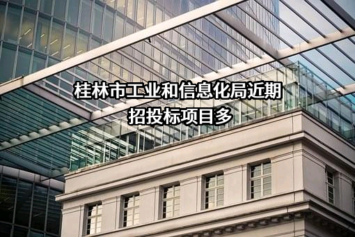 桂林市工业和信息化局近期招投标项目多