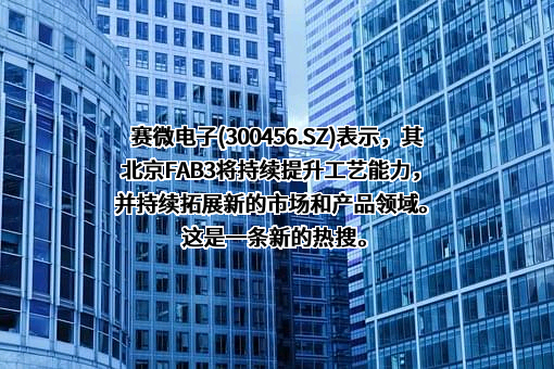 北京赛微电子股份有限公司