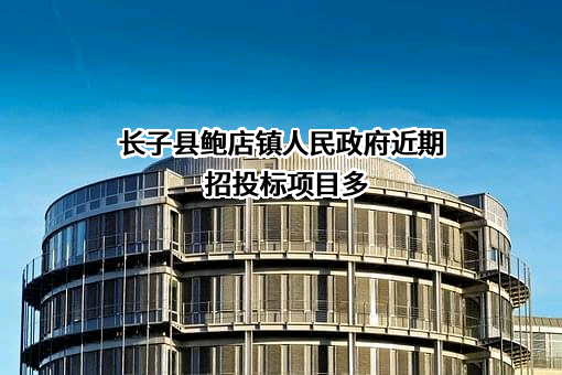 长子县鲍店镇人民政府近期招投标项目多