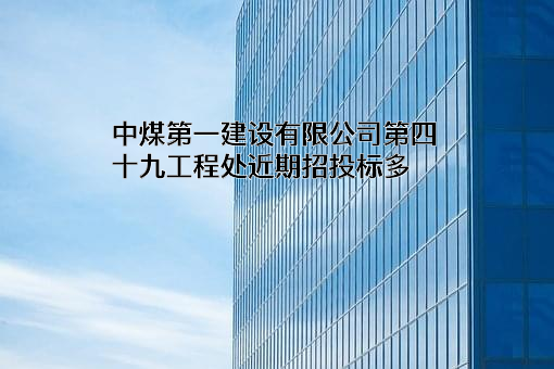 中煤第一建设有限公司第四十九工程处