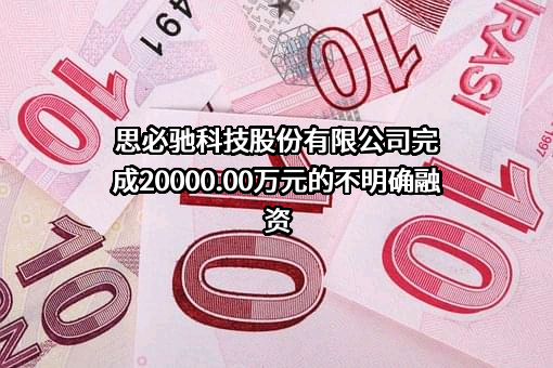 思必驰科技股份有限公司完成20000.00万元的不明确融资