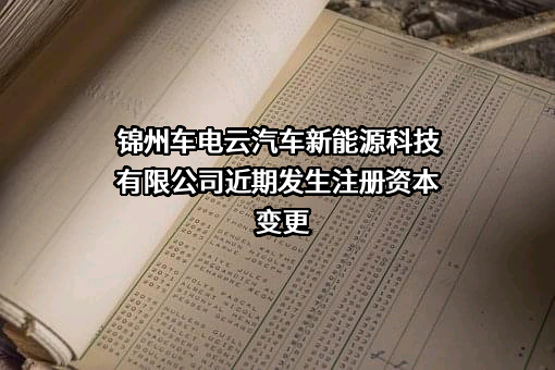 锦州车电云汽车新能源科技有限公司