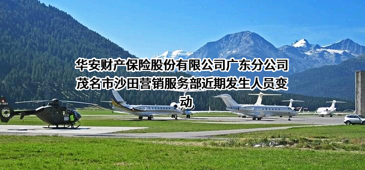 华安财产保险股份有限公司广东分公司茂名市沙田营销服务部近期发生人员变动