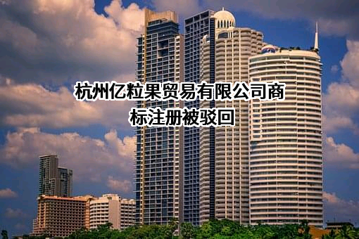 杭州亿粒果贸易有限公司商标注册被驳回