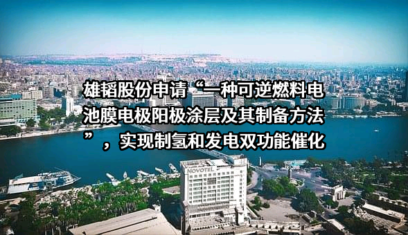 雄韬股份申请“一种可逆燃料电池膜电极阳极涂层及其制备方法”，实现制氢和发电双功能催化