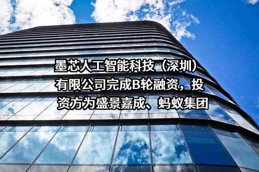 墨芯人工智能科技（深圳）有限公司完成B轮融资，投资方为盛景嘉成、蚂蚁集团