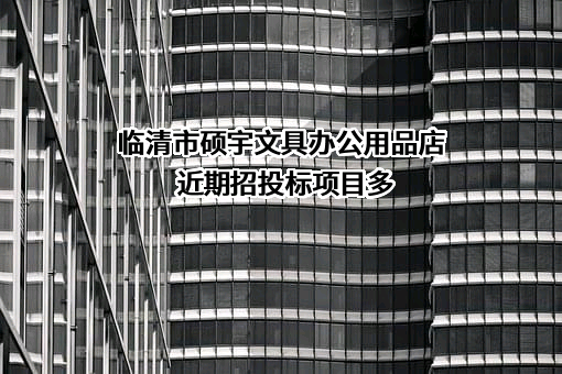 临清市硕宇文具办公用品店近期招投标项目多