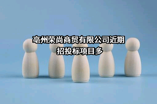 亳州荣尚商贸有限公司近期招投标项目多