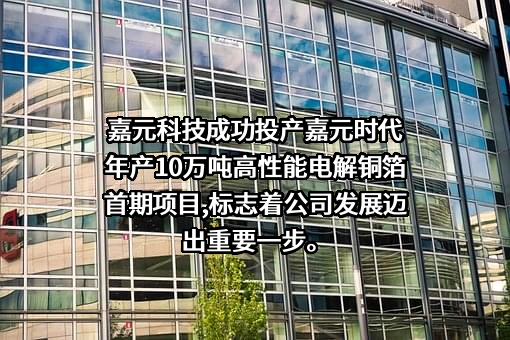 广东嘉元科技股份有限公司