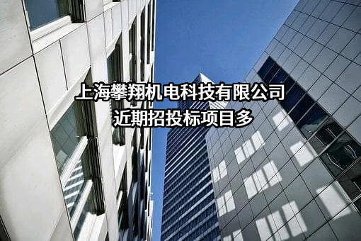 上海攀翔机电科技有限公司近期招投标项目多