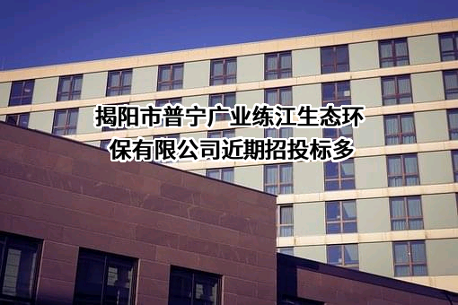 揭阳市普宁广业练江生态环保有限公司