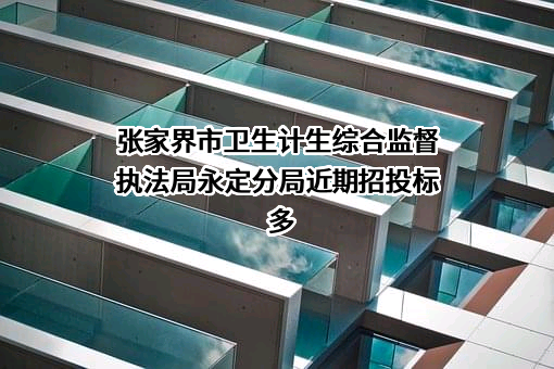 张家界市卫生计生综合监督执法局永定分局