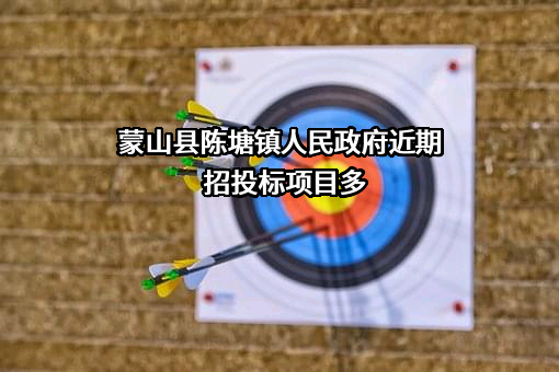 蒙山县陈塘镇人民政府近期招投标项目多