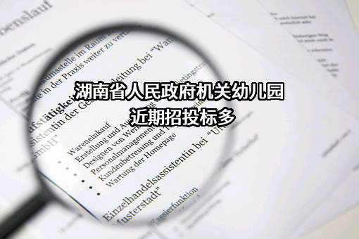 湖南省人民政府机关幼儿园近期招投标项目多