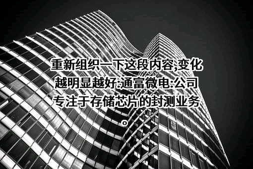 通富微电子股份有限公司