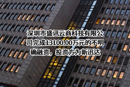 深圳市盛讯云商科技有限公司完成13100.00万元的不明确融资，投资方为新迅达