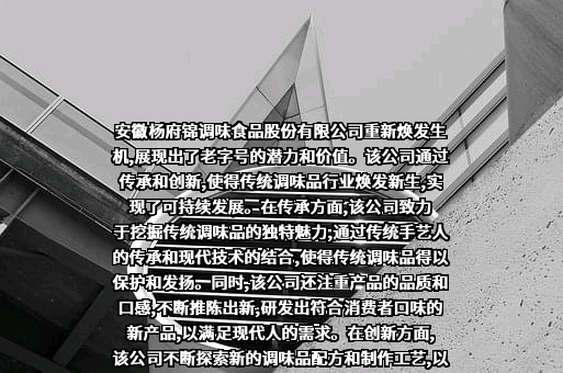 安徽杨府锦调味食品股份有限公司