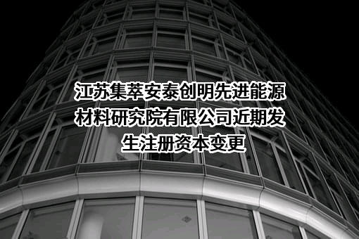 江苏集萃安泰创明先进能源材料研究院有限公司