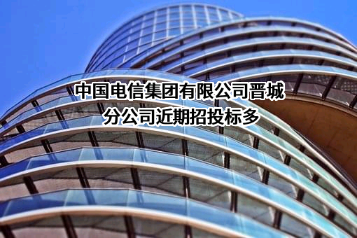 中国电信集团有限公司晋城分公司近期招投标项目多