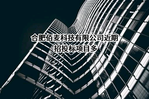 合肥佰麦科技有限公司近期招投标项目多